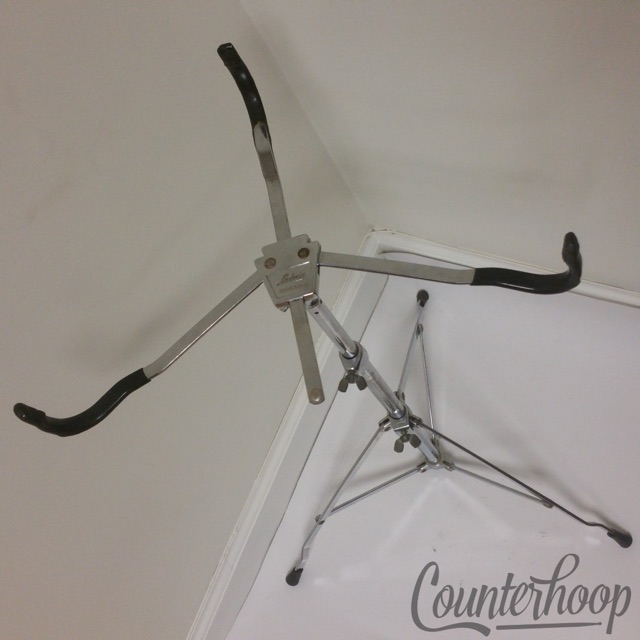 Ludwig Atlas Snare Drum Stand Chrome Vintage 70s Single-Brace Chicago USA Chrome — main photograph