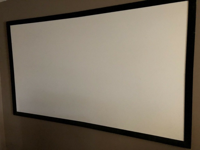 Projector Screen White 16:9 Backdrop Projection 4k HD 100"80"x48" Frame+Material — main photograph