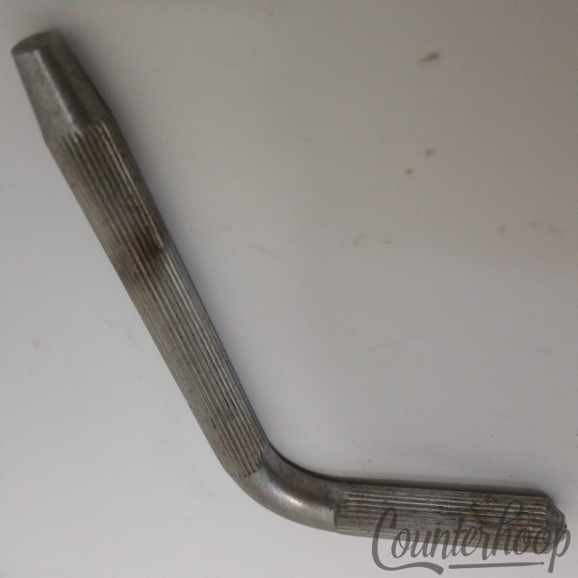 Ludwig L-Arm Straight-Knurling Rail/Double Tom Drum Mount Nickel Part Vintage60s — main photograph