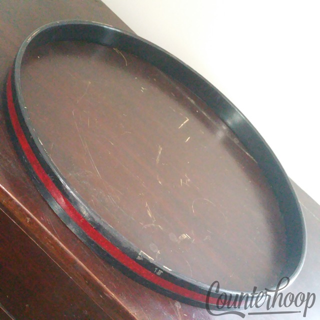 Rogers 20" 6-Ply Jasper Maple Wood Bass Drum Hoop/Rim Red Sparkle Cleveland 60s — main photograph