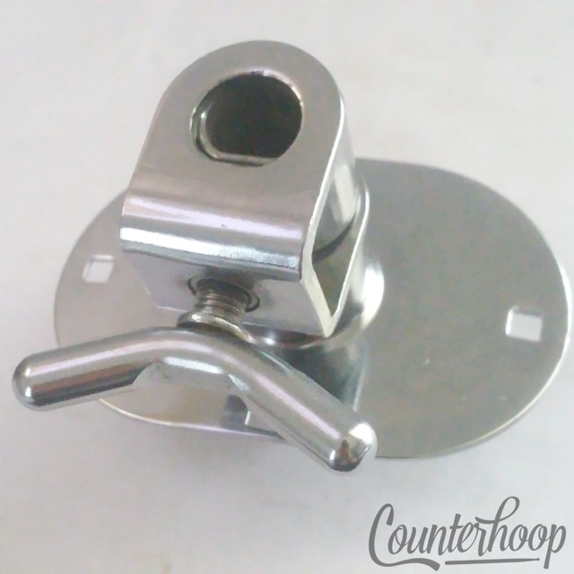 Rogers Bass Drum Double Tom Mount Post Receiver Chrome Hex Swivomatic Vintage60s — main photograph