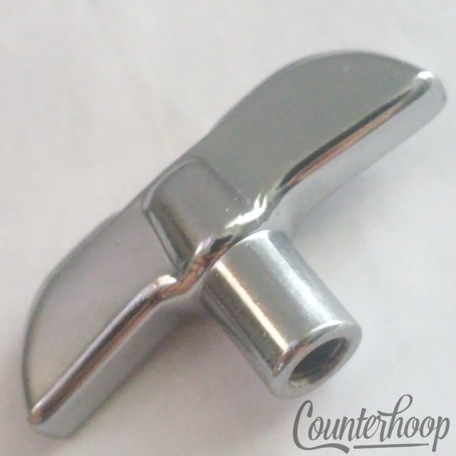 Rogers Wing-Nut 60s-70s Tension Rod Head Threaded Chrome Vintage Powertone XP8* — main photograph