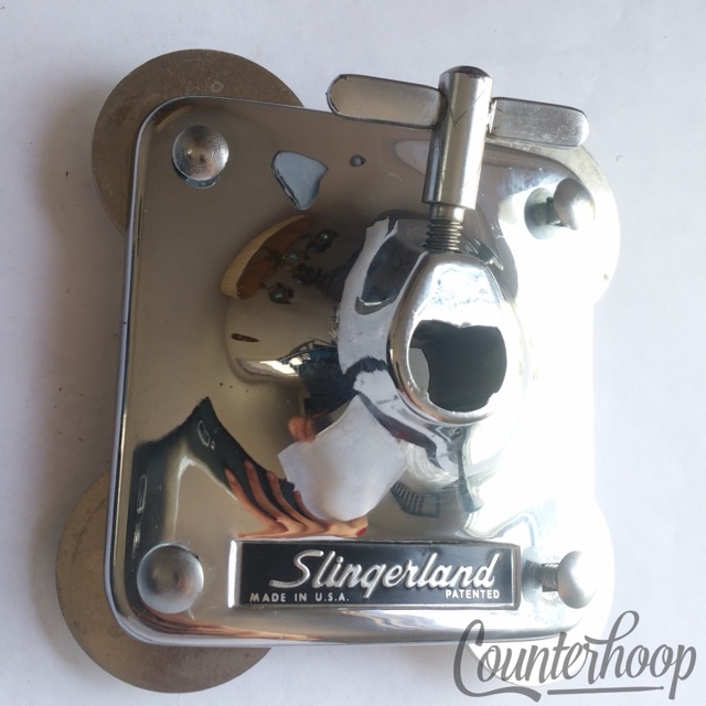 Slingerland Set-O-Matic Bass Drum Tom Mount Arm Receiver 70s Chrome Vintage USA — main photograph