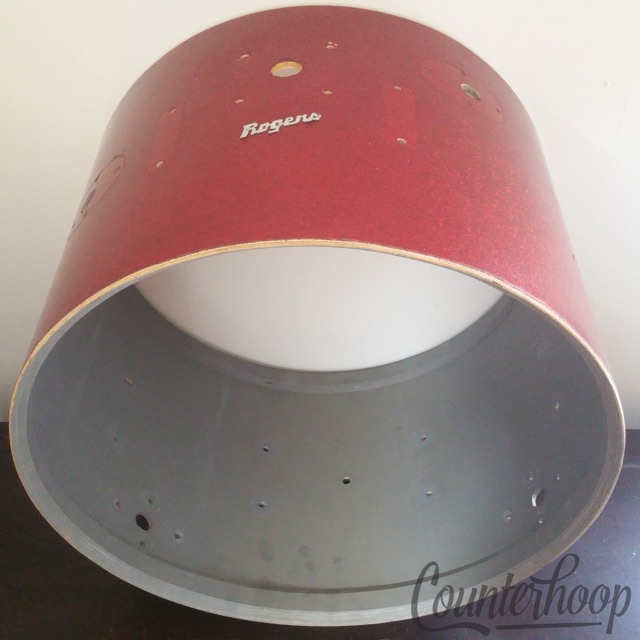 Rogers 20x14"Bass Drum Shell Red Sparkle Cleveland Vintage 60s Tower 5Ply Maple — main photograph